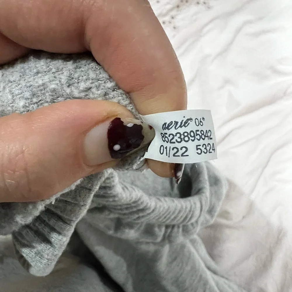 Aerie Gray Flared Sweatpants - Picture 2 of 2